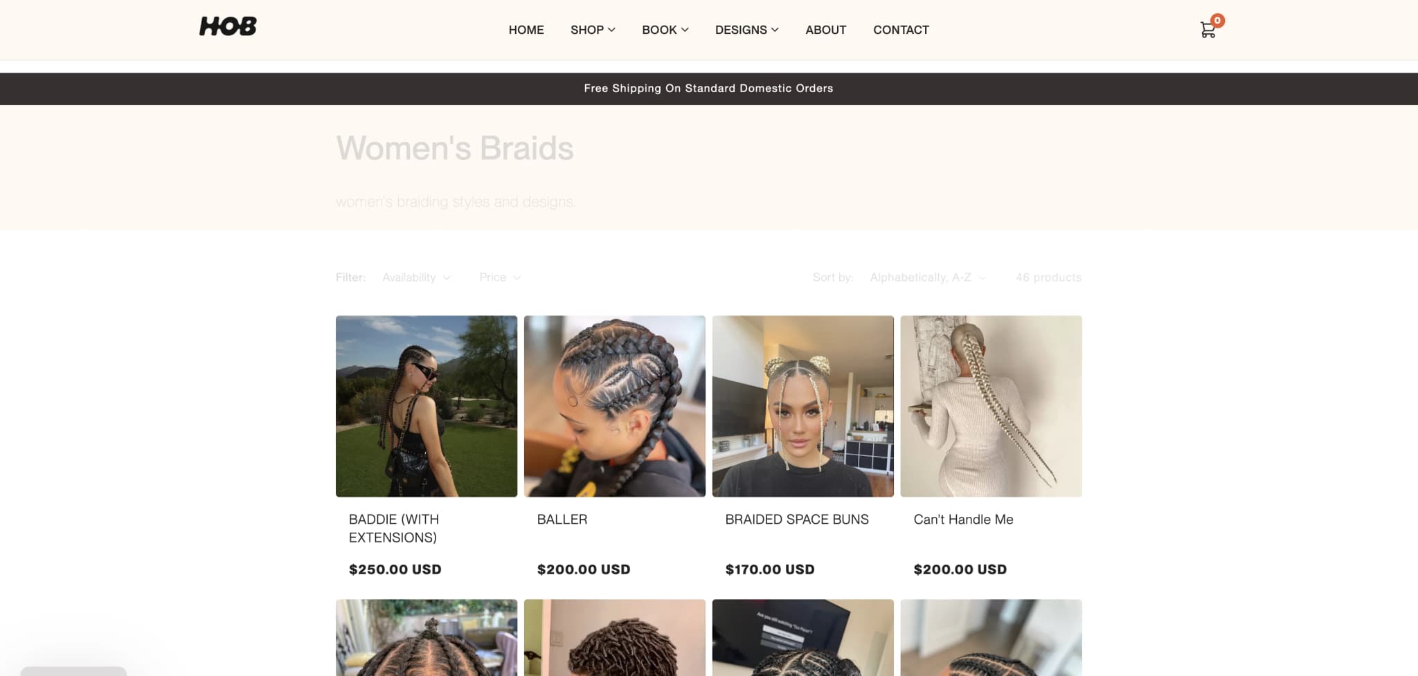 House of Braid — Women's braids collection with pricing