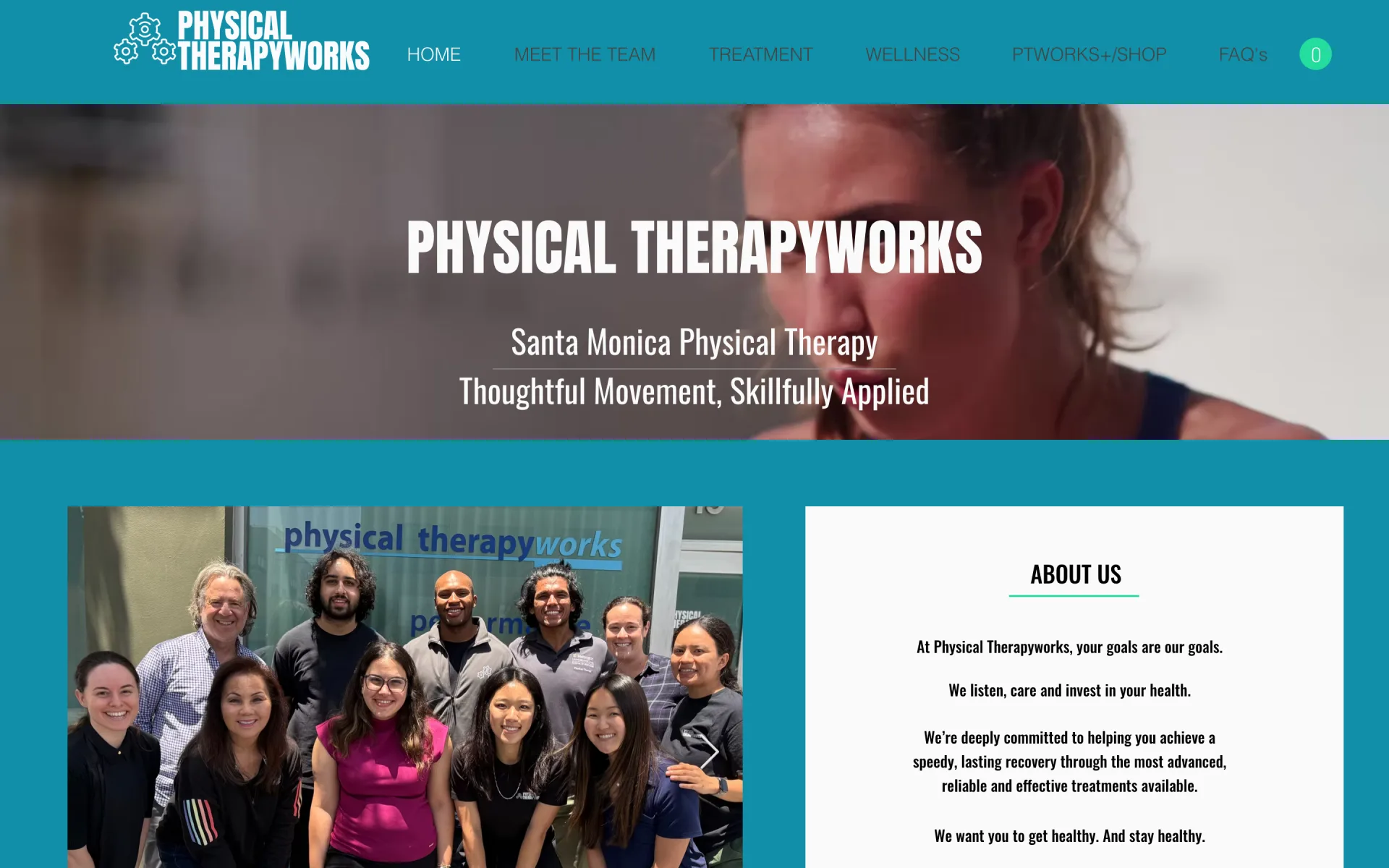 Physical Therapyworks — Clinic site with multi-location scheduling